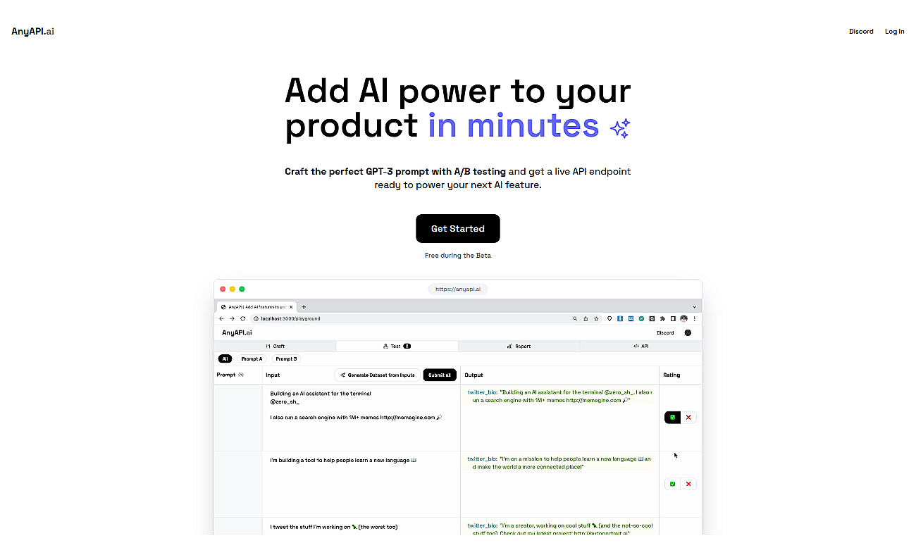 AnyAPI screenshot