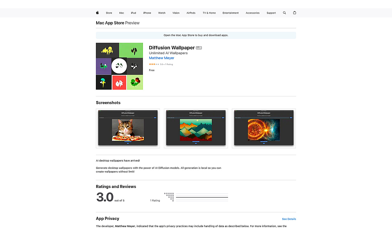 Diffusion Wallpaper screenshot