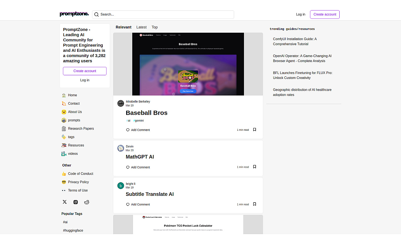 Promptzone screenshot