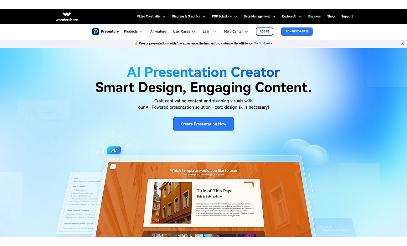 Presentory screenshot