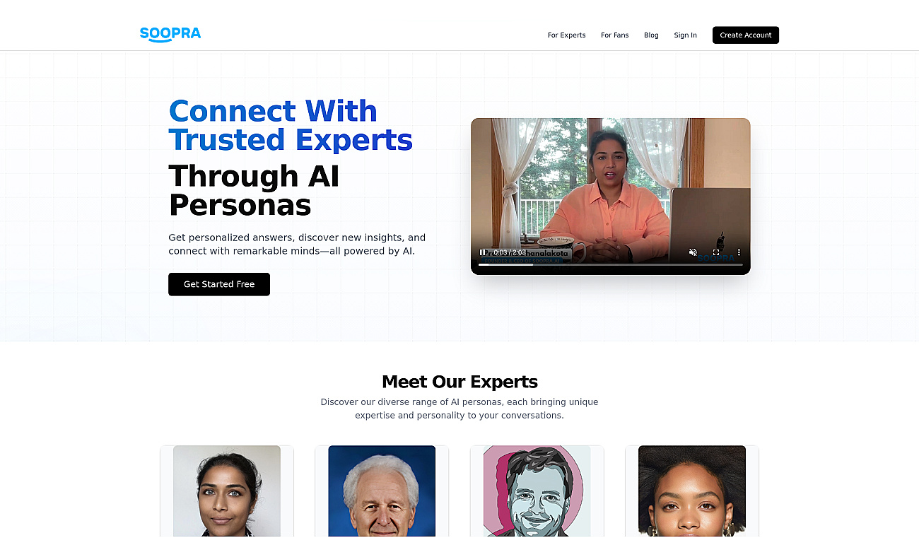Soopra AI screenshot