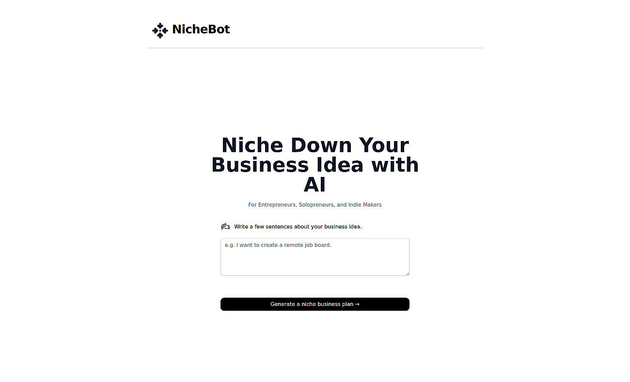 NicheBot screenshot