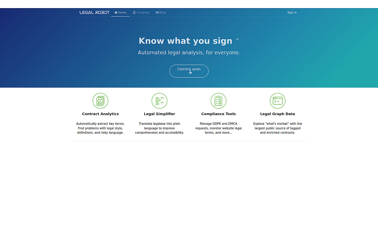 Legal Robot screenshot
