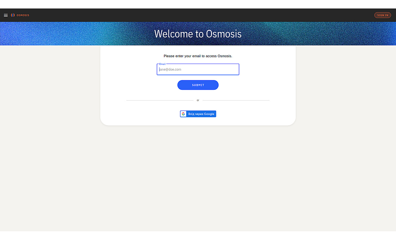 Osmosis screenshot