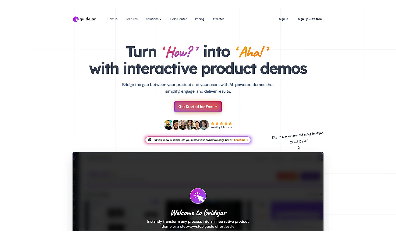 Guidejar screenshot