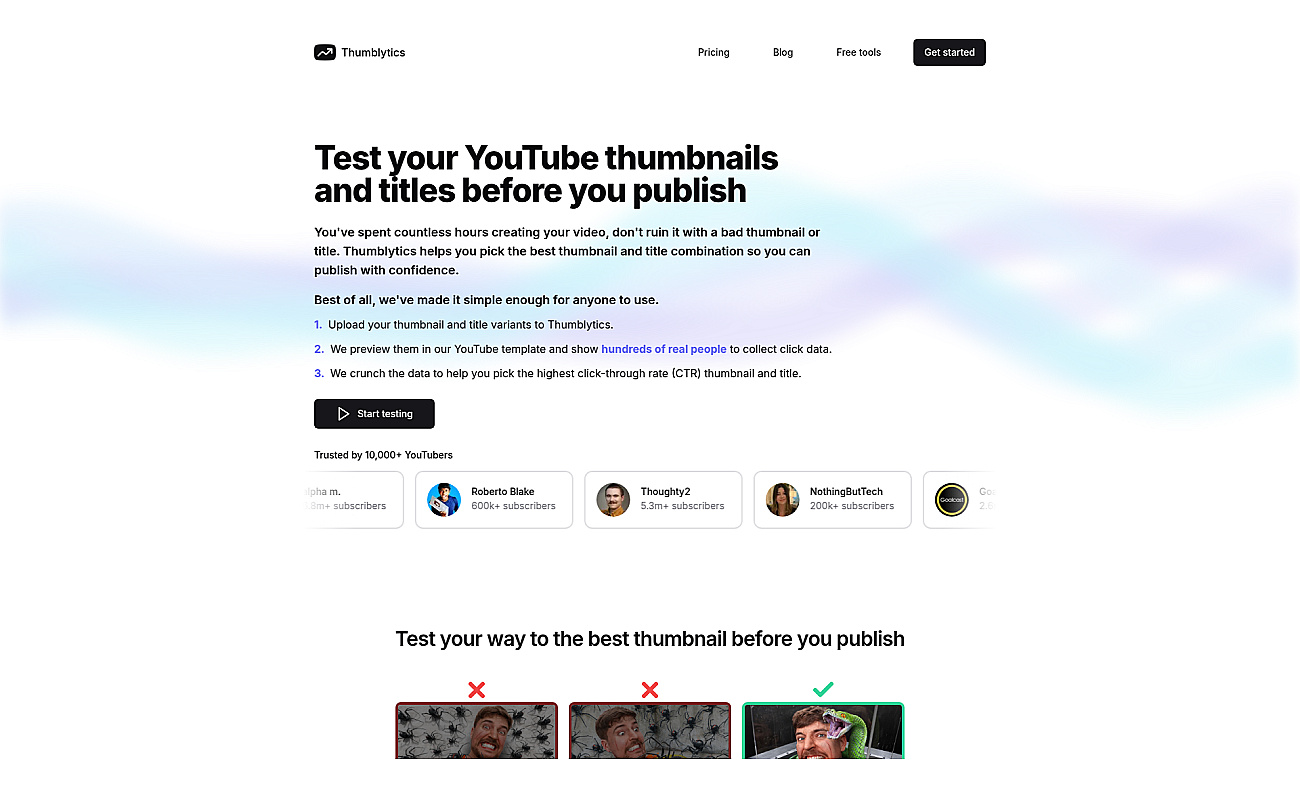 Thumblytics screenshot