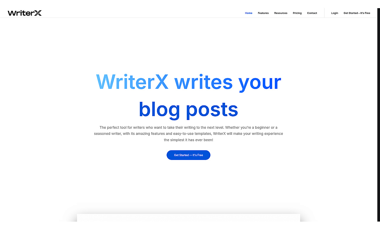 Writerx screenshot