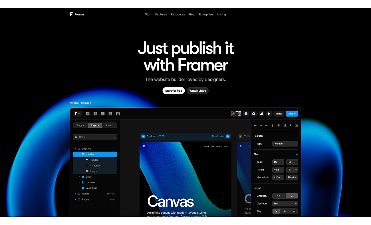 Framer AI screenshot