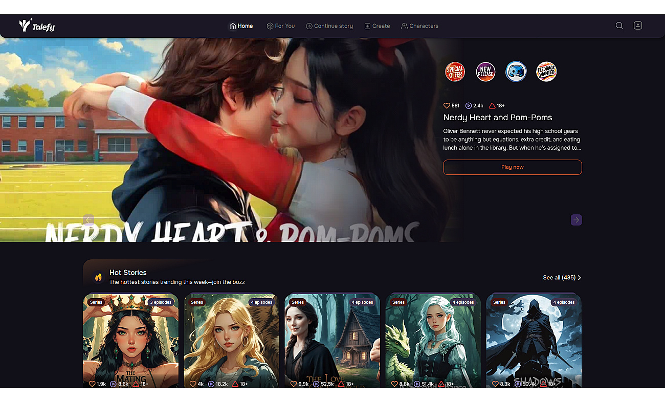 Talefy screenshot