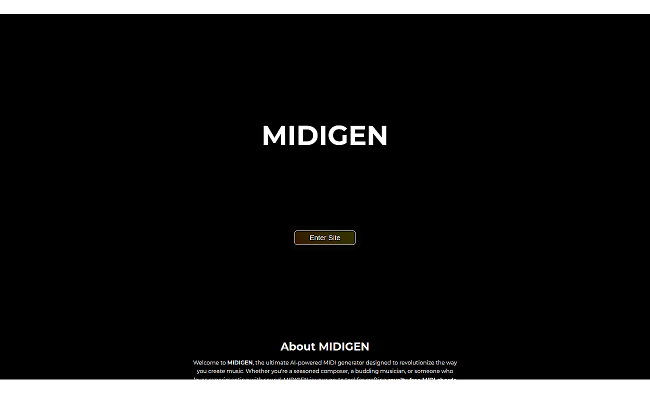 Midigen melody generator screenshot