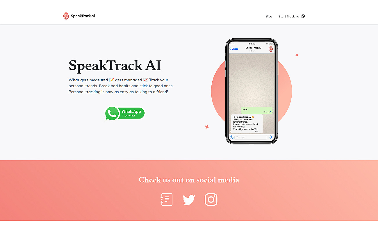 Speaktrackai screenshot
