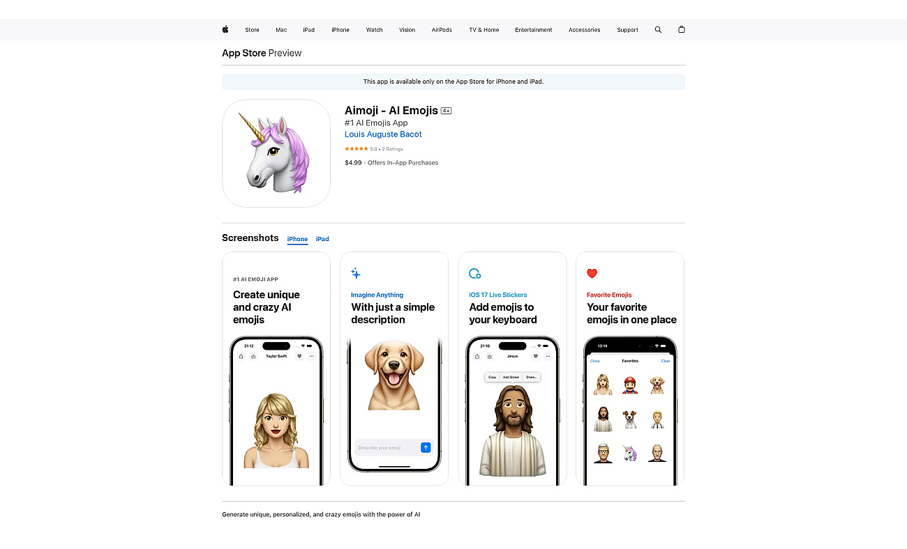 Aimoji screenshot