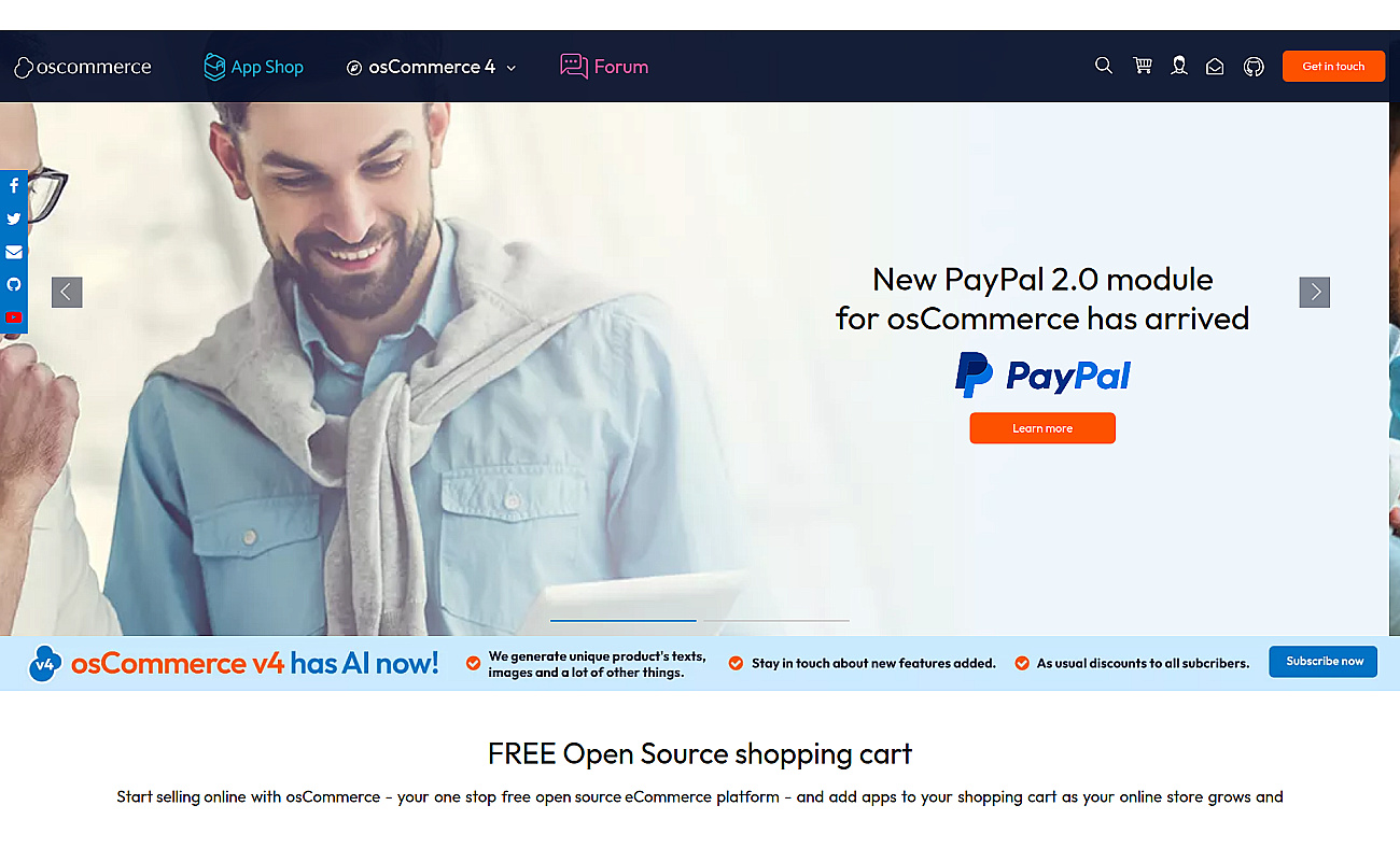 OsCommerce screenshot