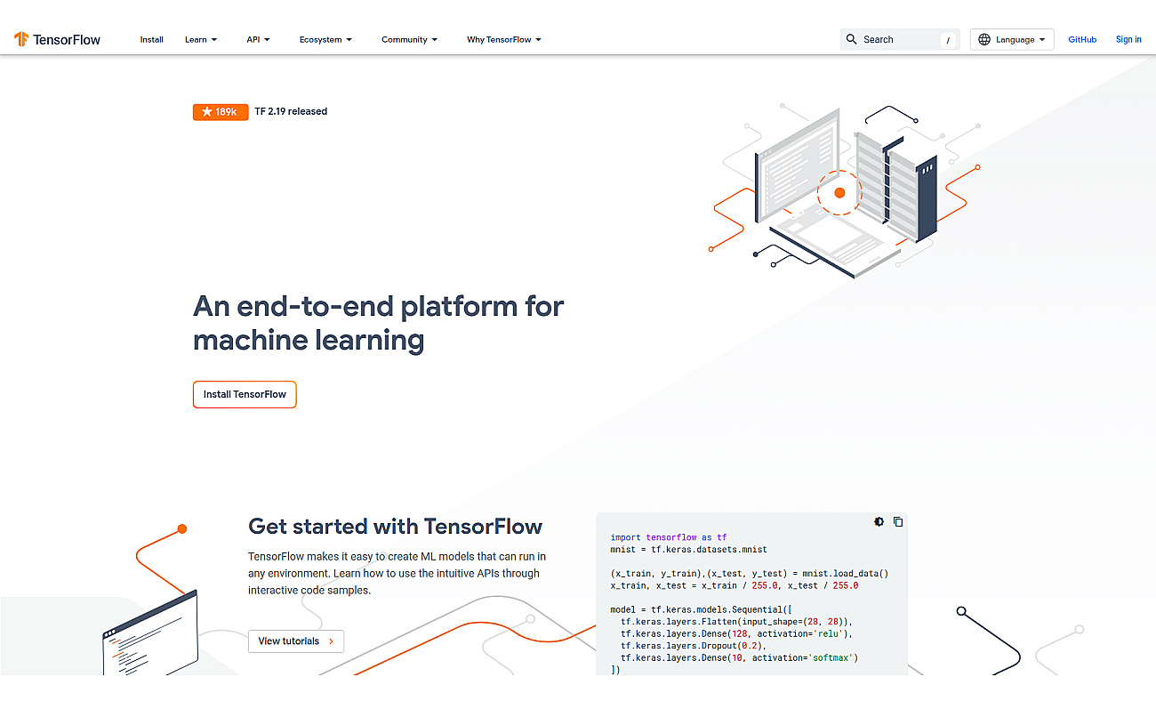Tensorflow screenshot