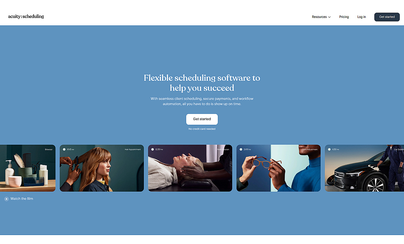 Acuity Scheduling screenshot