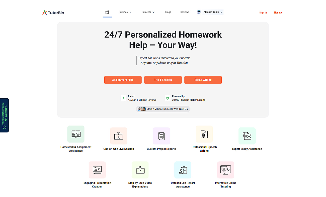 TutorBin screenshot