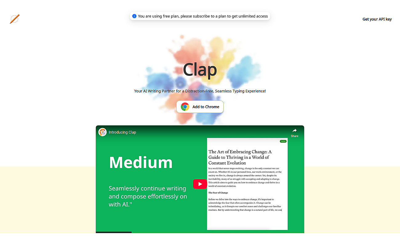 Clap screenshot