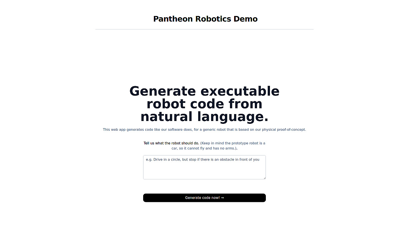 Pantheon Robotics screenshot