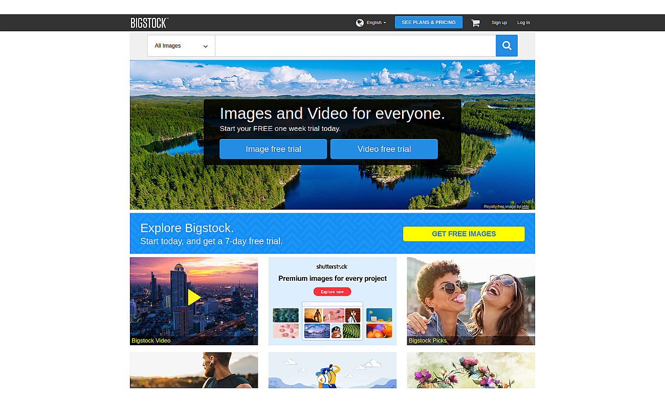 Bigstock screenshot