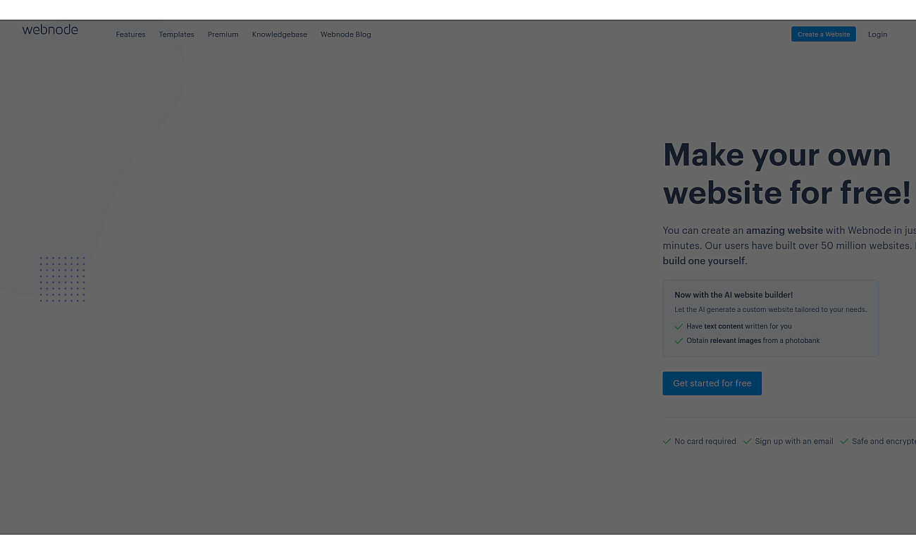 Webnode screenshot