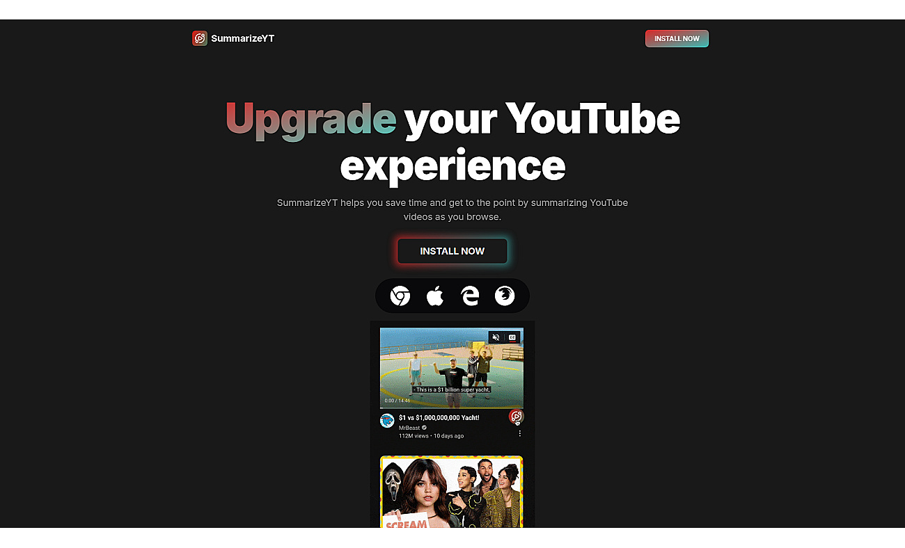 SumarizeYT screenshot