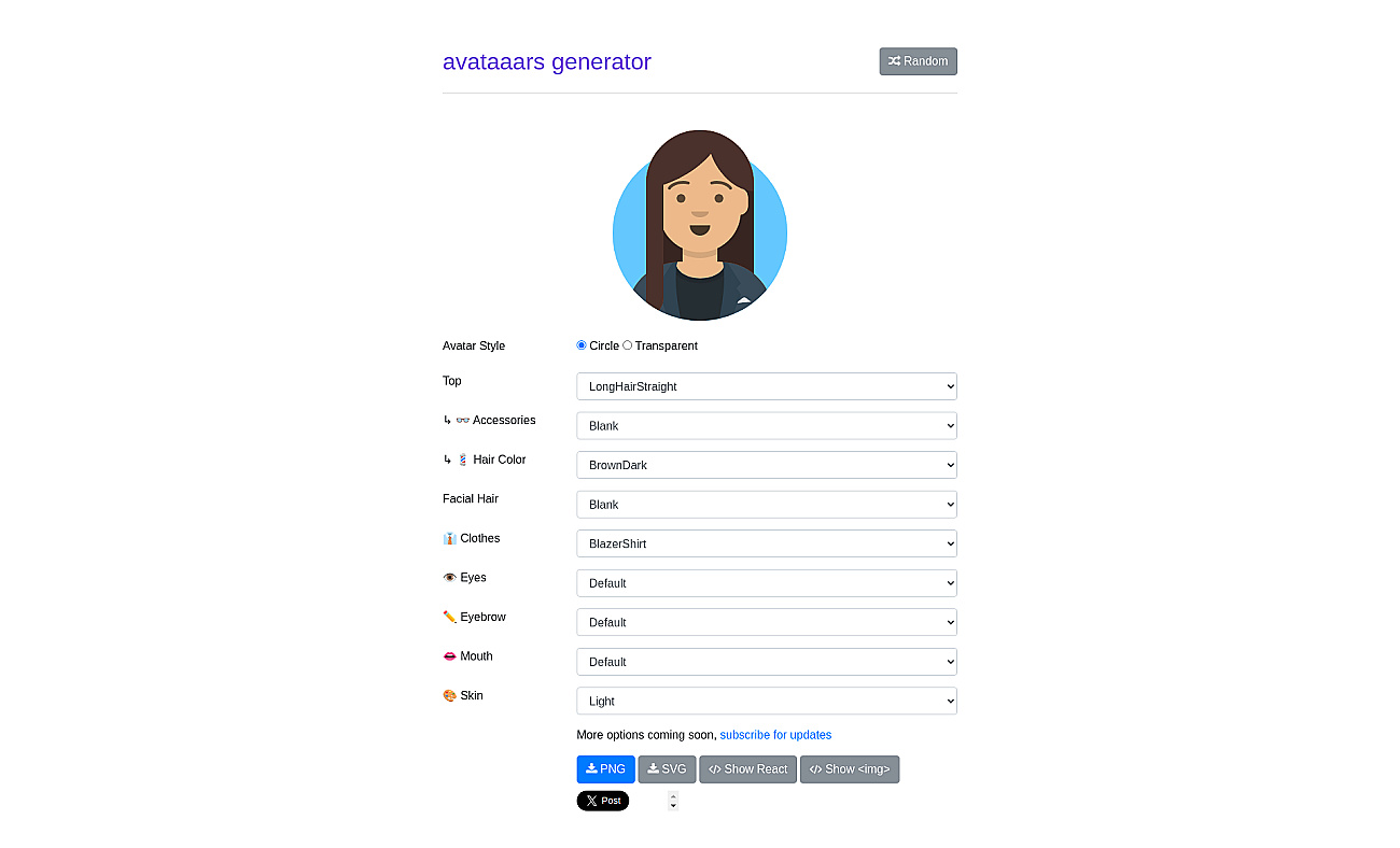 3D Avataaars Generator screenshot