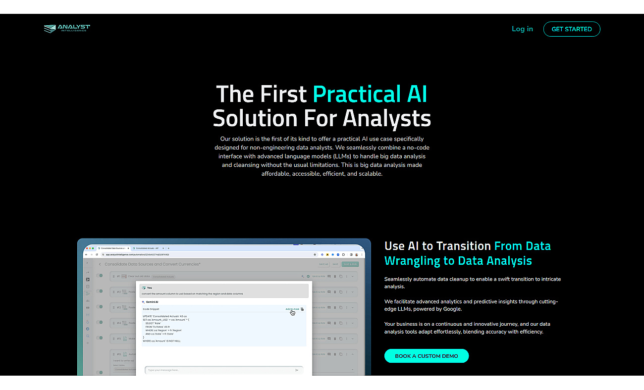 Analyst Intelligence screenshot