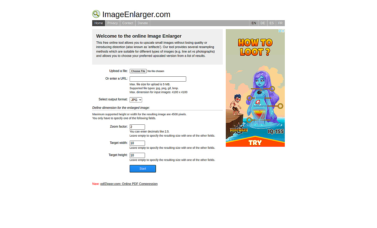 Image Enlarger screenshot