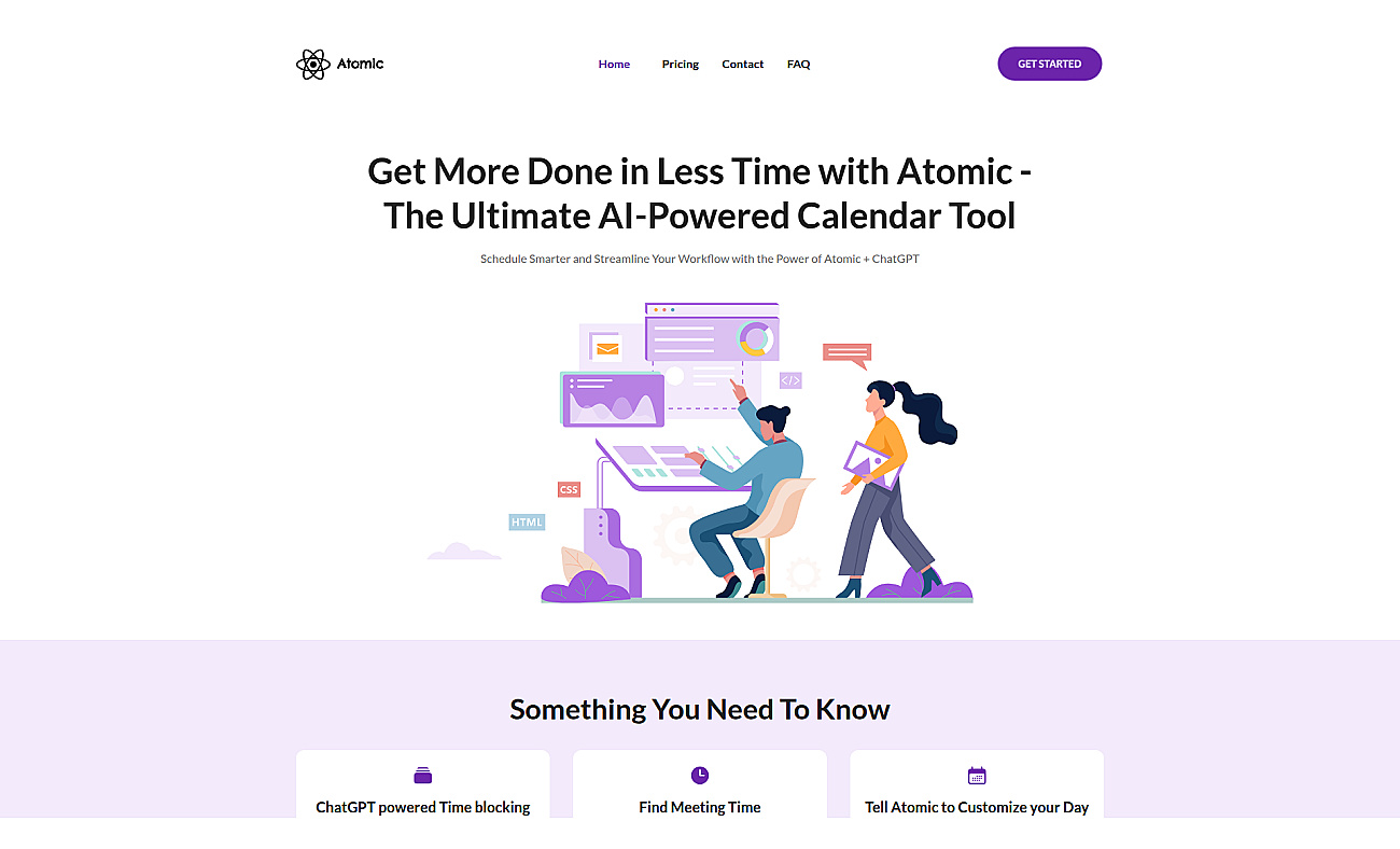 Atomic + ChatGPT screenshot