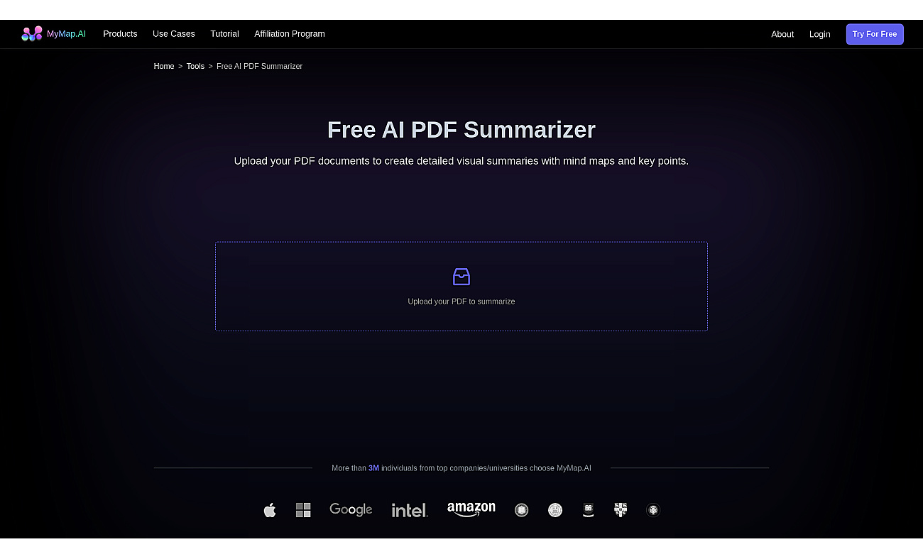 MyMap AI PDF Summarizer screenshot
