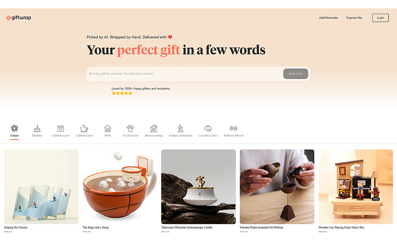 Giftwrap AI screenshot