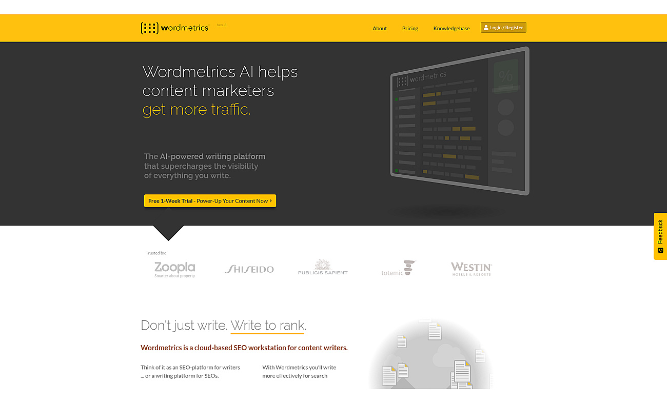 Wordmetrics screenshot
