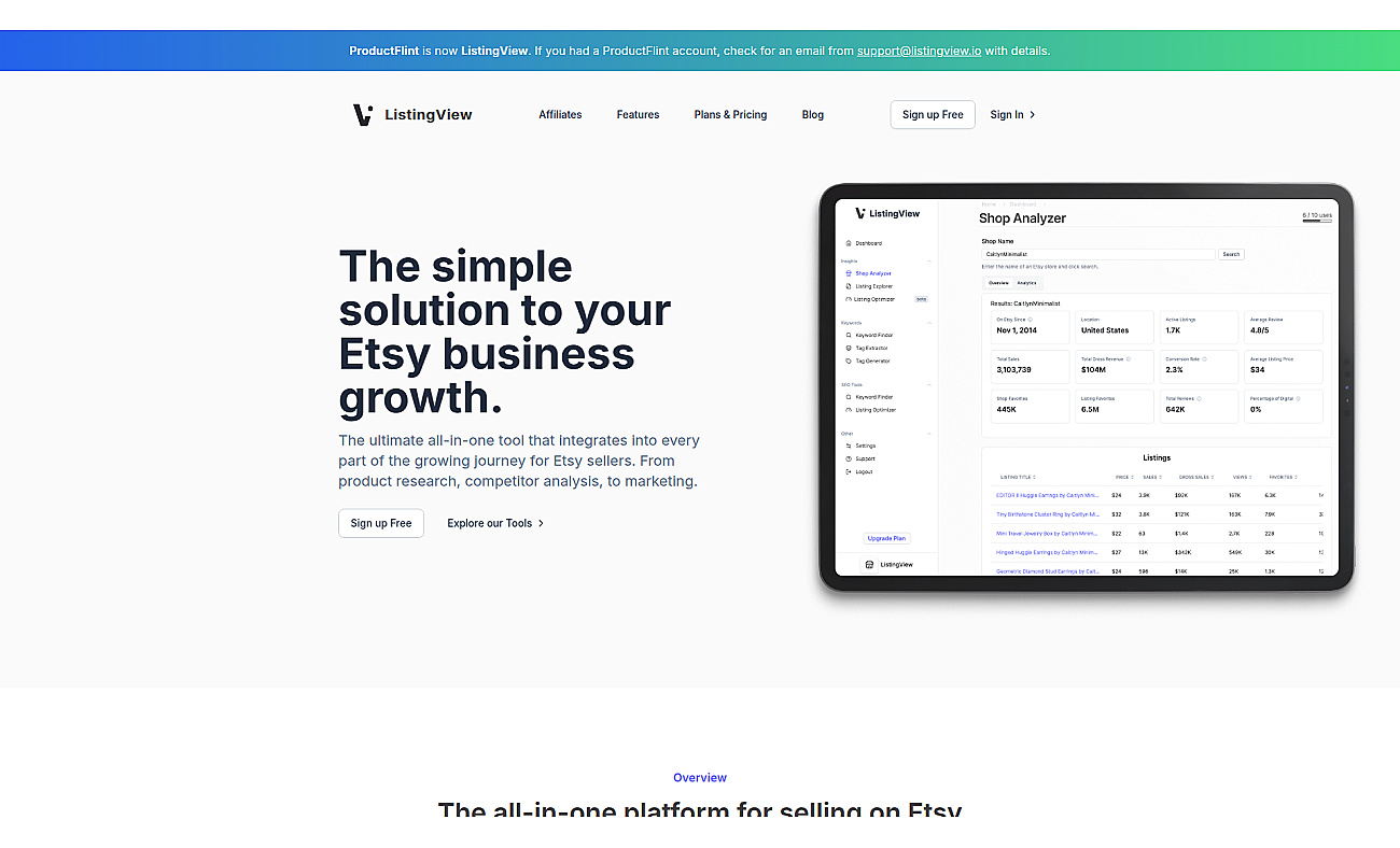 Product Flint screenshot
