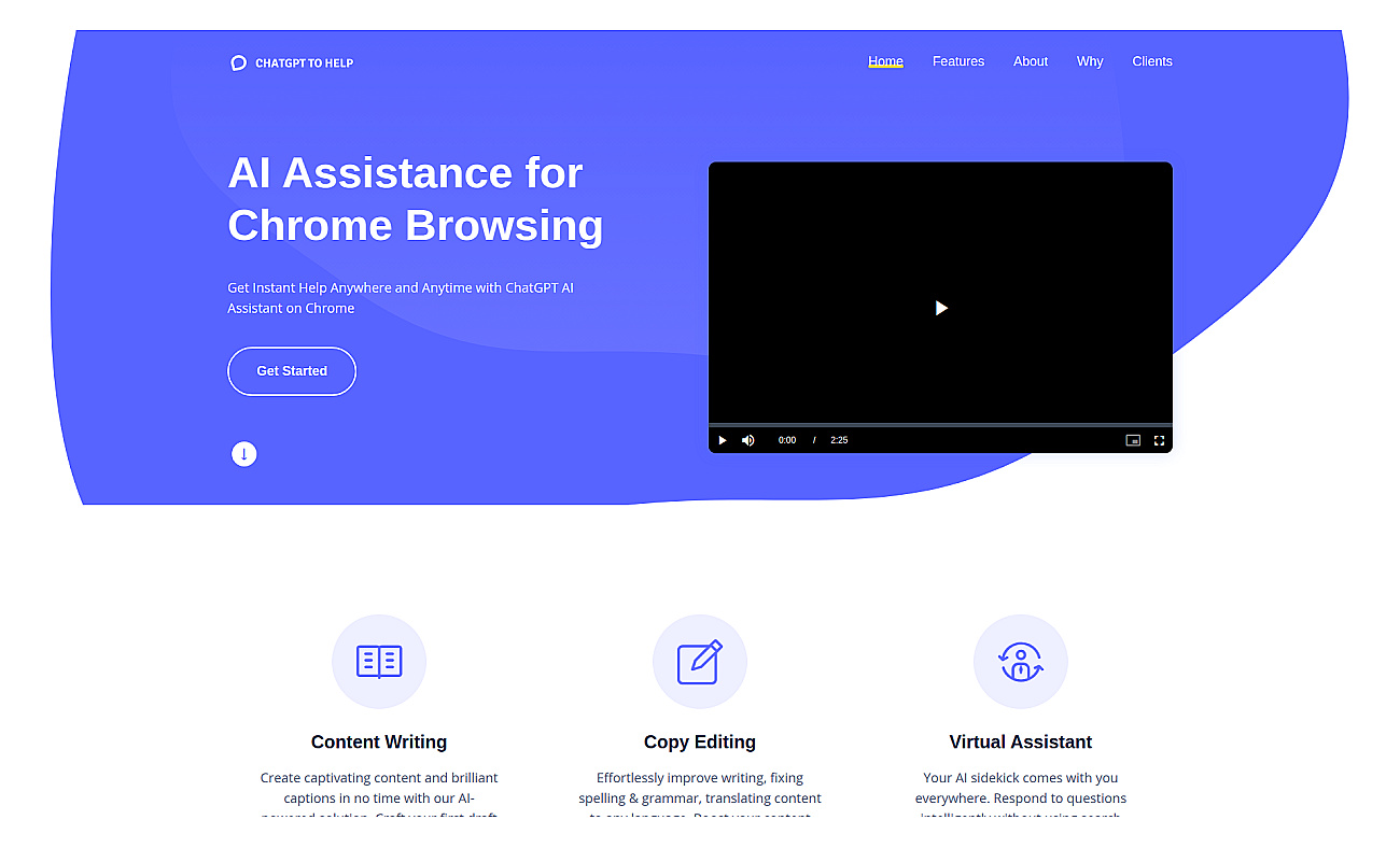 ChatGPT2Help Chrome Extension screenshot
