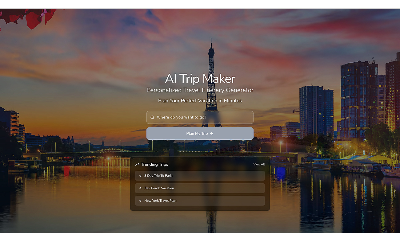 AI Trip Maker screenshot
