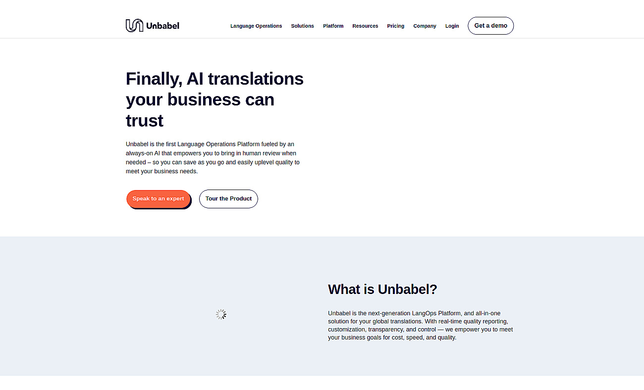 Unbabel screenshot