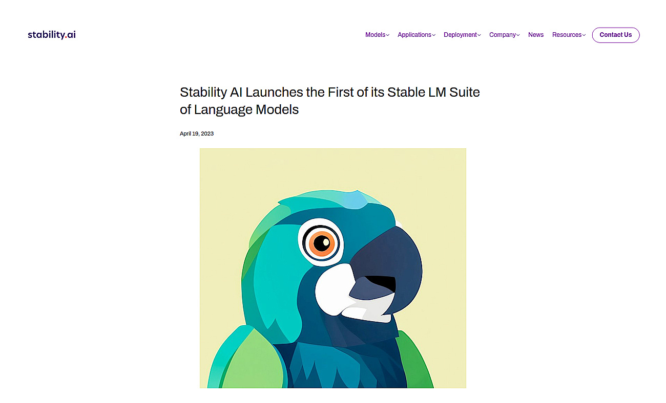 StableLM screenshot