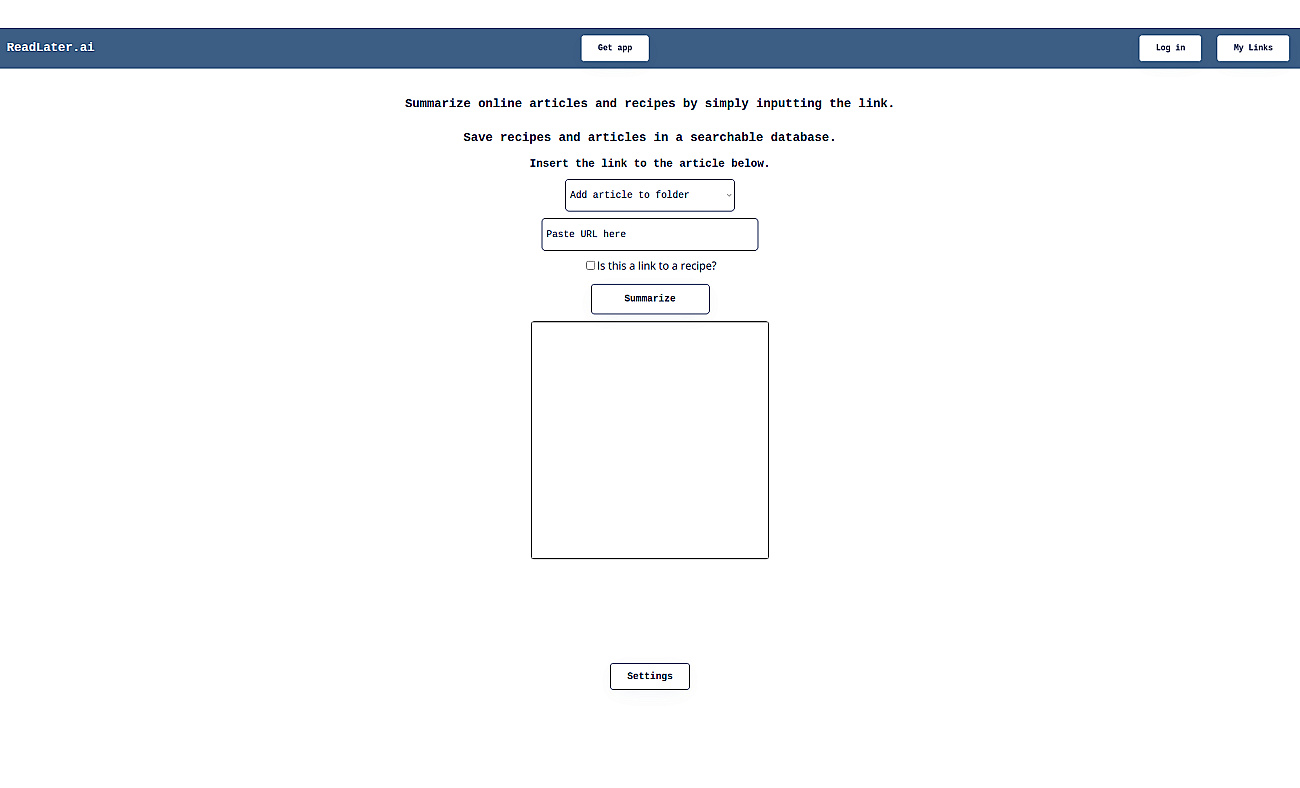 ReadLater screenshot