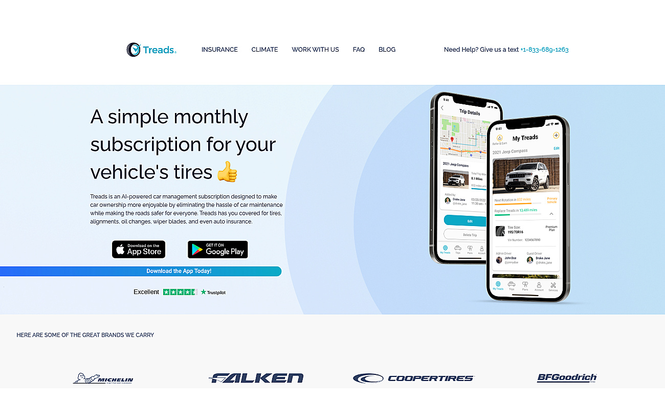 Treads Tire Subscription screenshot