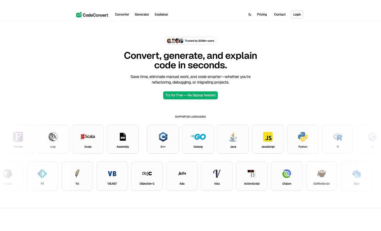 CodeConvert AI screenshot