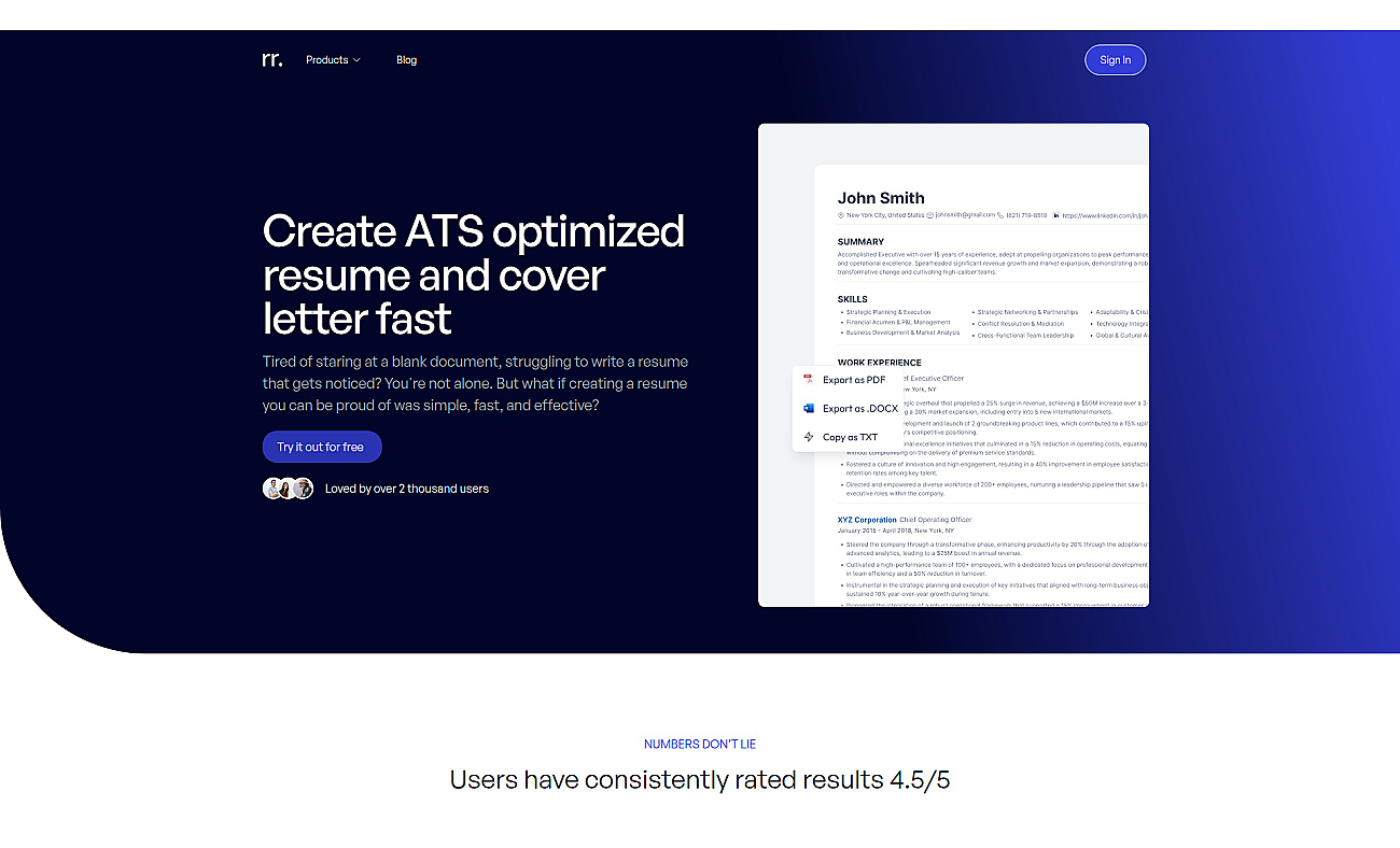 ResumeRanker screenshot