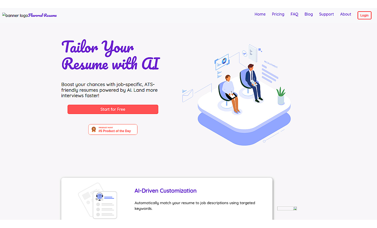 Flavored Resume screenshot