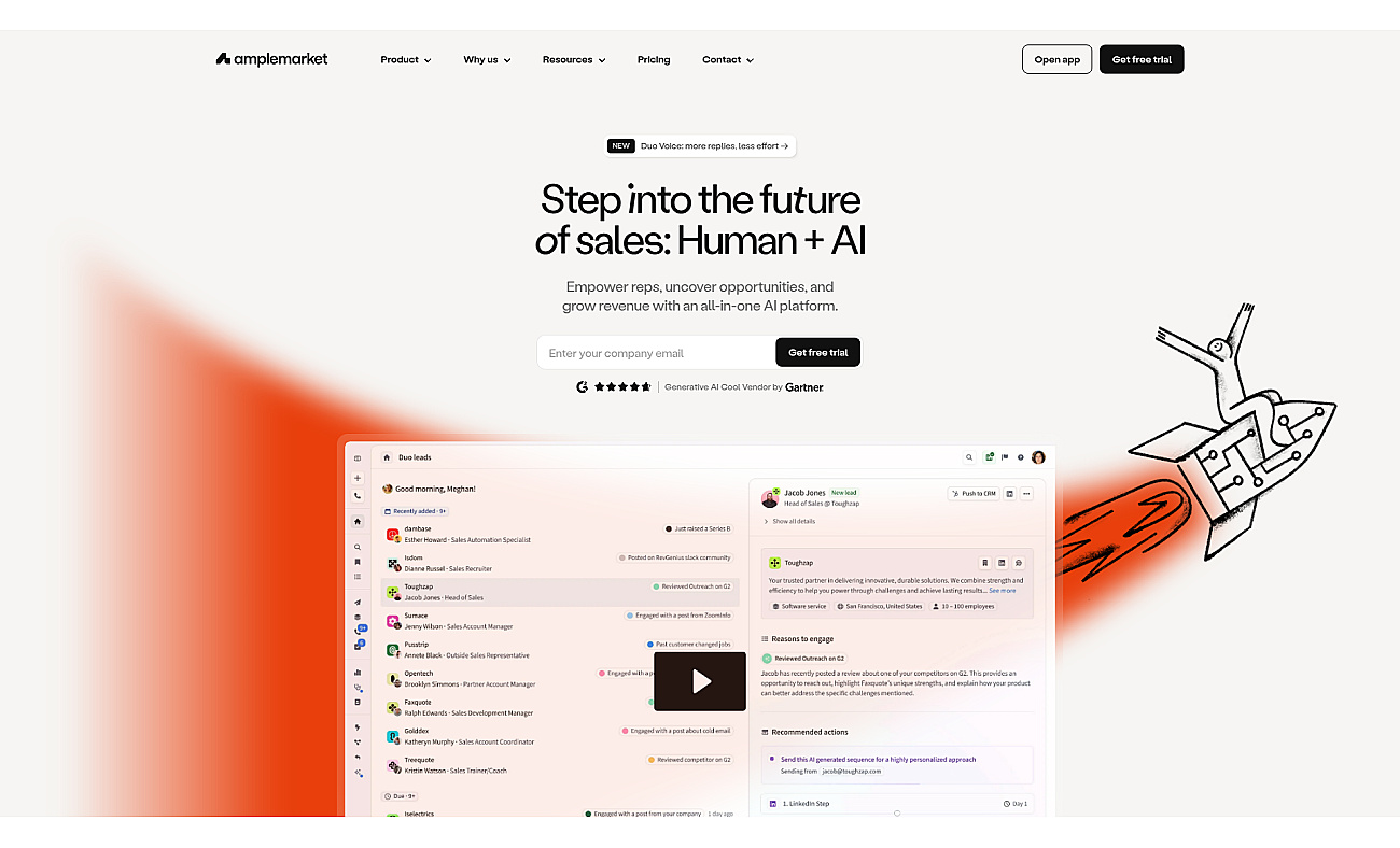 Amplemarket screenshot