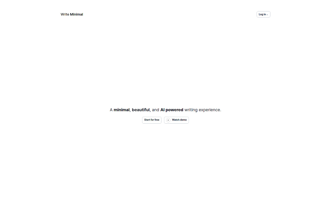 Write Minimal screenshot