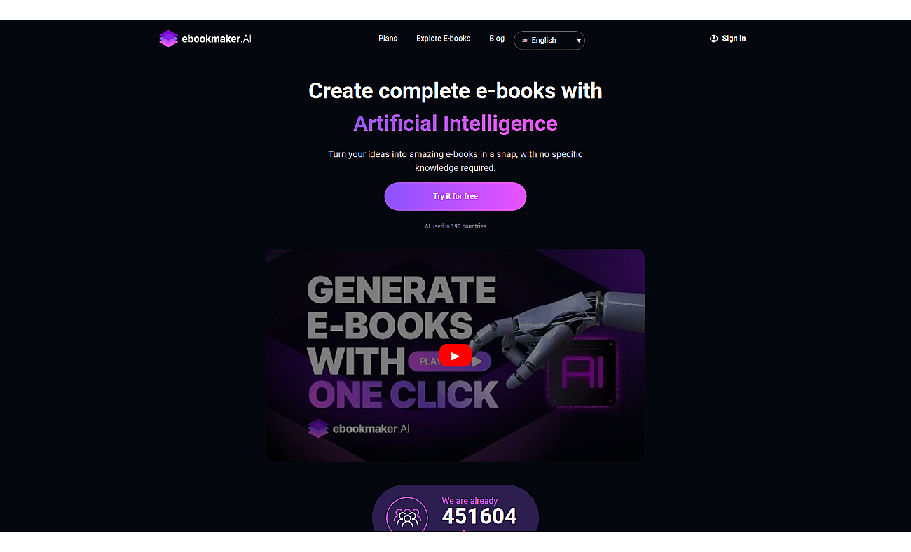 ebookmaker.ai screenshot