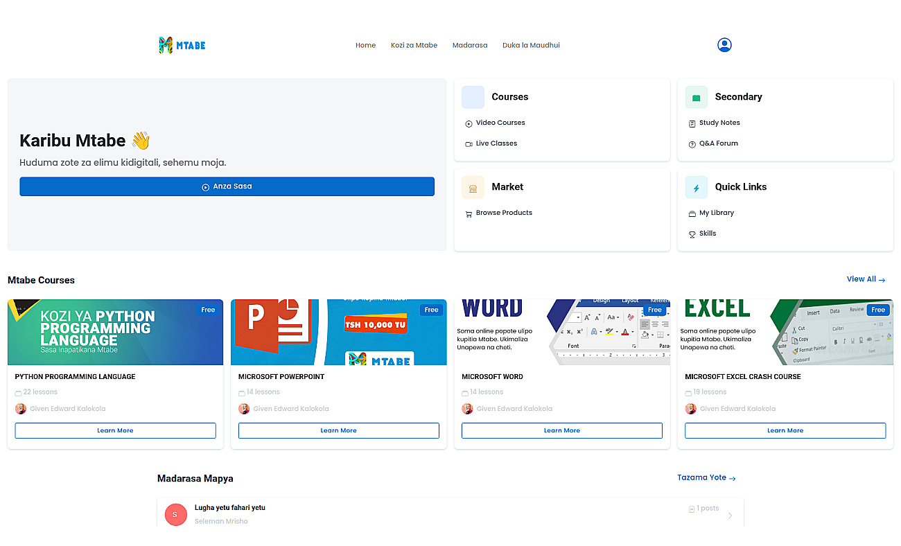 Mtabe screenshot