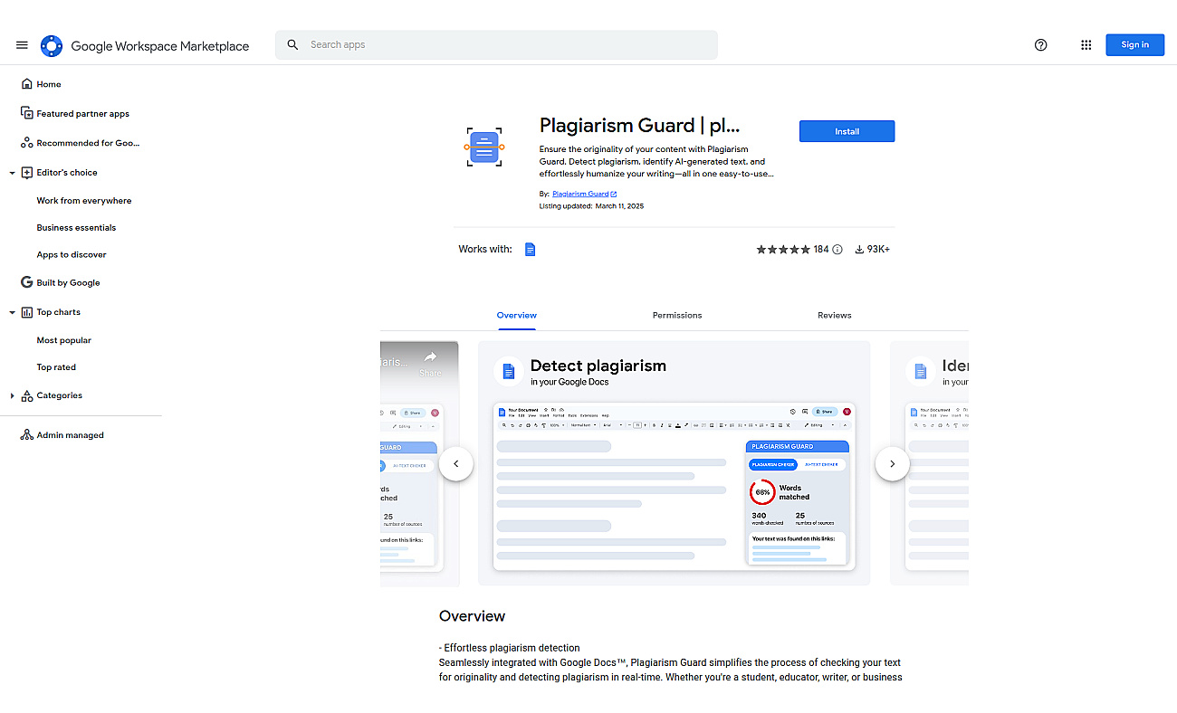 Plagiarism Guard screenshot