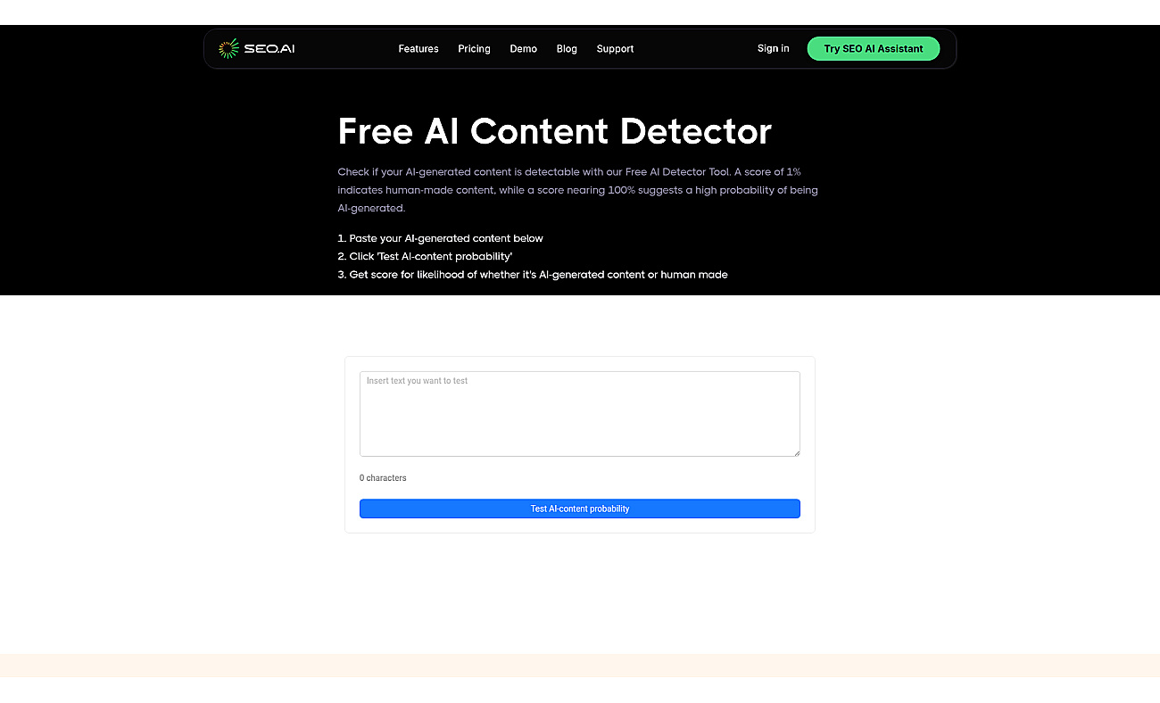 AI Content Detector screenshot
