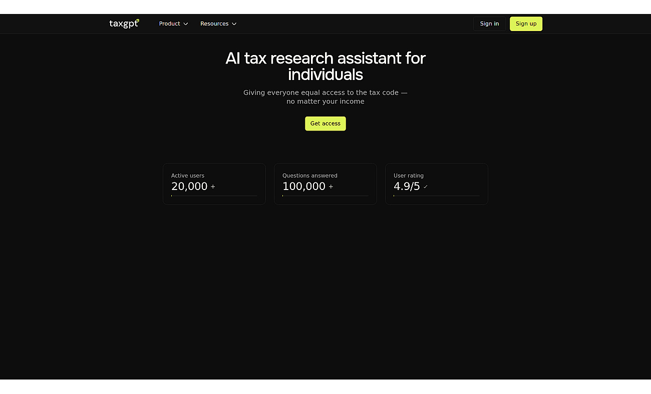 TaxGPT.com screenshot