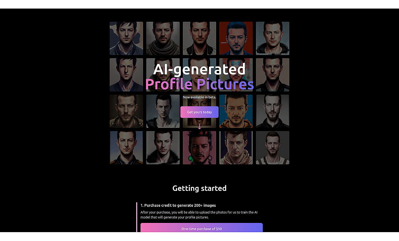 AI Profile Pictures screenshot